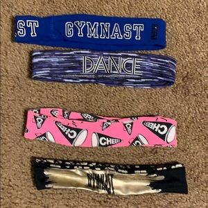 Justice girls headbands dance gymnastics 4 bundle